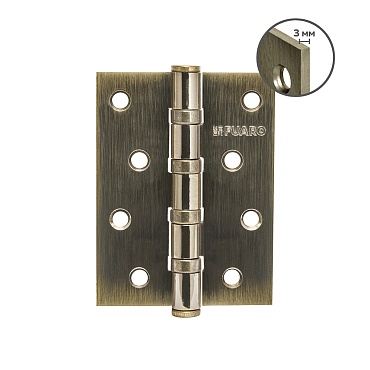 Петля Fuaro (Фуаро) универсальная HEAVY IN4400U AB (бронза) 100х75х3 мм
