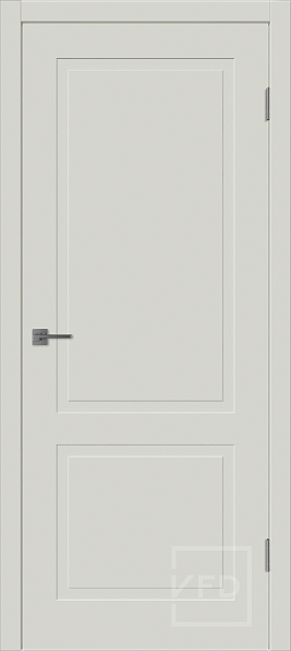 Дверь межкомнатная Flat 2 Skin Magnolia, эмаль, цвет серый/бежевый