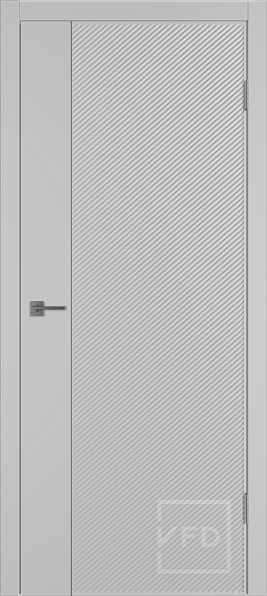 Дверь межкомнатная Linea DR 1 Silver SM, эмаль, цвет серый