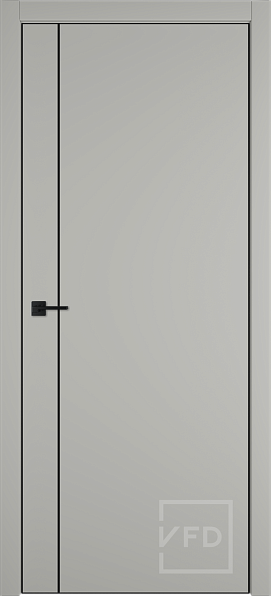1+2=4. Дверь межкомнатная Basic 1V Taupe ABS Black/BM, эмалекс, цвет серый