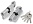 Цилиндровый Fuaro (Фуаро) механизм (100 ZM/60) 1000ZMKnob60(25+10+25) CP хром 5Key с вертушкой