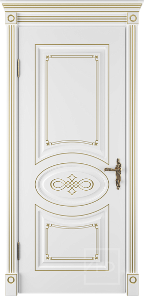 Дверь межкомнатная с патиной Bianca 3D Polar PG, эмаль, цвет белый