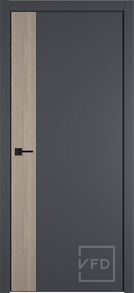 Дверь межкомнатная Urban V Onyx/Red oak BE 4x4, эмалекс, цвет графит