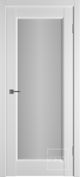 Дверь межкомнатная Elegant 1VR Ice Art Cloud Moru, эмалекс, цвет белый