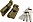 Цилиндровый Fuaro (Фуаро) механизм (R602/60) R6002Knob60(25+10+25) AB бронза 5Key с вертушкой