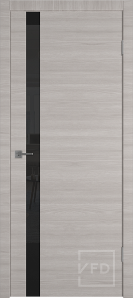 Дверь межкомнатная Solo Stone Oak Black Gloss, экошпон, цвет серый