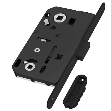 Замок Bonaiti (Бонаити) межкомнатный магнитный под WC B-FORTY N62 с отв. пл. F45 (черный), планка 190 мм