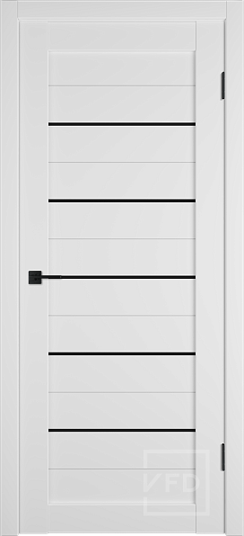 1+1=3. Дверь межкомнатная Next 5 Alaska Black Gloss, экошпон, цвет белый