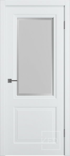 Дверь межкомнатная Quadro 2 Satin Blank Art Cloud, экошпон, цвет белый