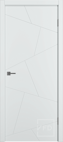 1+1=3. Дверь межкомнатная Graphica ART Satin Blank, экошпон, цвет белый