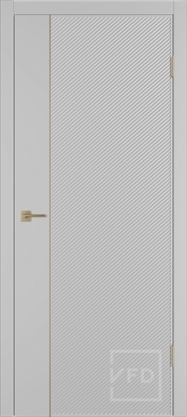 Дверь межкомнатная Linea DR 1 Silver GM, эмаль, цвет серый