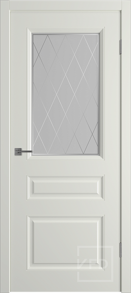 Дверь межкомнатная Toronto Magnolia White Art, эмаль, цвет серый/бежевый