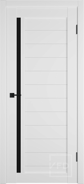 Дверь межкомнатная Next 9 Alaska Black Gloss, экошпон, цвет белый