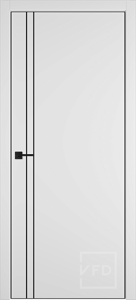 1+2=4. Дверь межкомнатная Urban 2V Ice BM 4x4, эмалекс, цвет белый