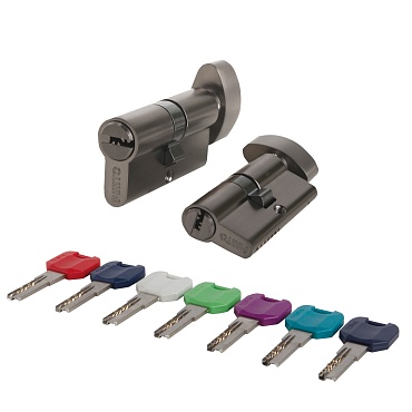 Цилиндровый Punto (Пунто) механизм MaxPro7002Knob52mm(21+10+21) GR графит 7key с вертушкой