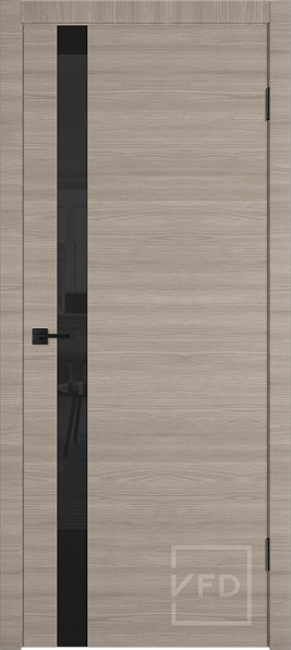 Дверь межкомнатная Solo Red Oak Black Gloss, экошпон, цвет дуб/орех