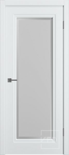 Дверь межкомнатная Quadro 1 Satin Blank Art Cloud, экошпон, цвет белый