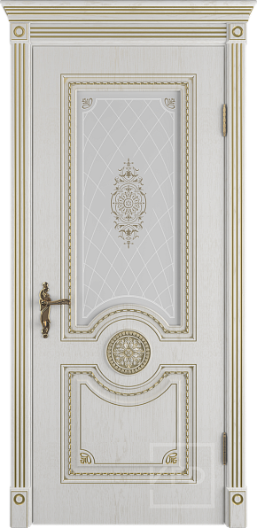 Дверь межкомнатная с патиной Greta Bianco Classic PG Art Cloud, экошпон, цвет бежевый