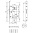 Корпус AGB (АГБ) замка магнит. под цил. MEDIANA POLARIS B06103.50.34.567 с отв. планк B02402.05 (мат хр)