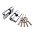 Цилиндровый Punto (Пунто) механизм Z3000Key60(25+10+25) СP хром