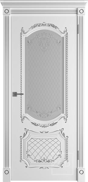 Дверь межкомнатная с патиной Orion 3D Polar PS Art Cloud, эмаль, цвет белый