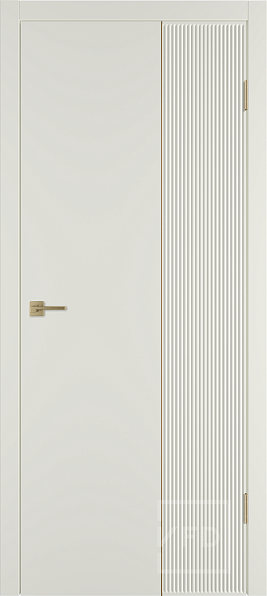 Дверь межкомнатная Linea VR 2 Magnolia GM, эмаль, цвет серый/бежевый