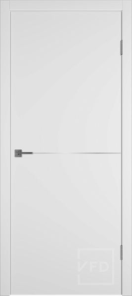Дверь межкомнатная Basic 1 Ice ABS Ice/SM, эмалекс, цвет белый