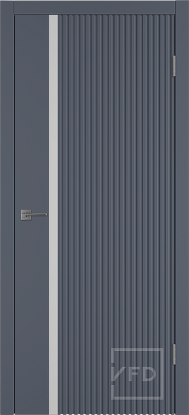 Дверь межкомнатная Sektor Graphite White Gloss, эмаль, цвет графит