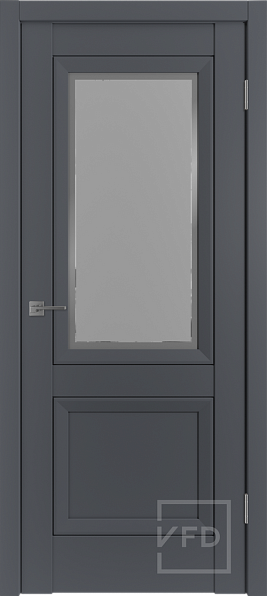 Дверь межкомнатная EN2 Onyx Art Cloud, эмалекс, цвет графит