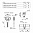 Цилиндровый механизм Mottura (Моттура) под вертушку (дл. шток) C55P613101 (92 мм/56+10+26), МАТ.НИКЕЛЬ