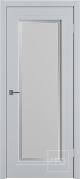 Дверь межкомнатная Quadro 1 Grey Fresco Art Cloud, экошпон, цвет серый