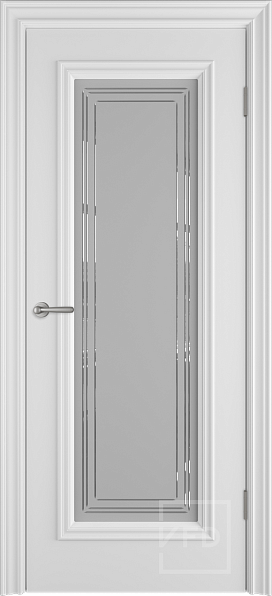 Дверь межкомнатная Antique 1 Polar Сrystal Сloud, эмаль, цвет белый