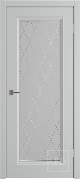 Дверь межкомнатная Florida Silver White Art, эмаль, цвет серый