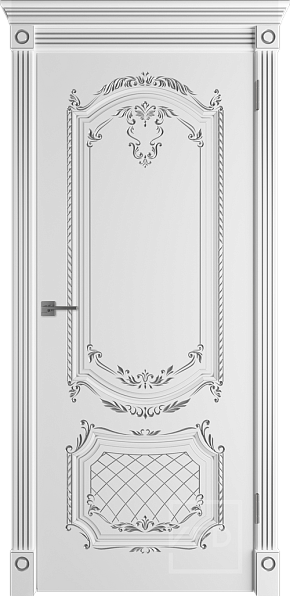 Дверь межкомнатная с патиной Orion 3D Polar PS, эмаль, цвет белый