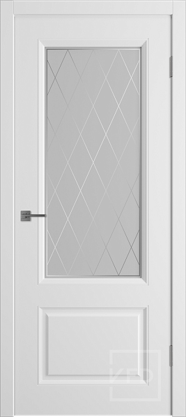 Дверь межкомнатная Chicago Polar White Art, эмаль, цвет белый