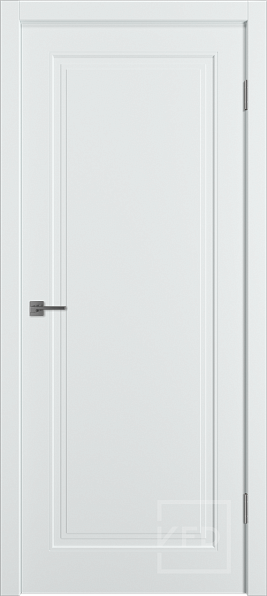 Дверь межкомнатная Quadro 1 Satin Blank, экошпон, цвет белый