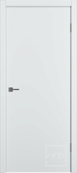 Дверь межкомнатная Simple Satin Blank, экошпон, цвет белый