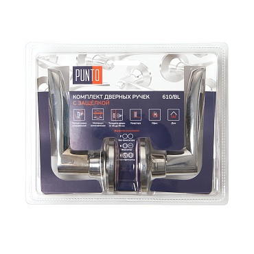 Ручка Punto (Пунто) защелка DK610/BL CP-PS (без фик.) хром