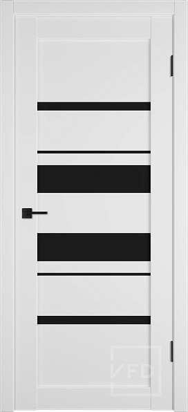 Дверь межкомнатная Next 29 Alaska Black Gloss, экошпон, цвет белый