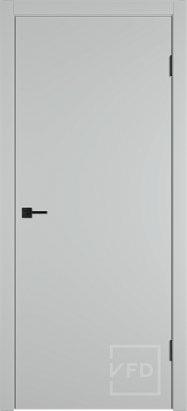 Дверь межкомнатная Basic Steel ABS Black, эмалекс, цвет серый